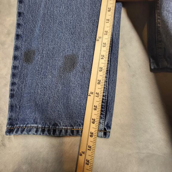 Levis 550 Jeans Mens 33x30 Blue Relaxed Fit Tapered Leg Zip Fly Denim Classic - Picture 9 of 12